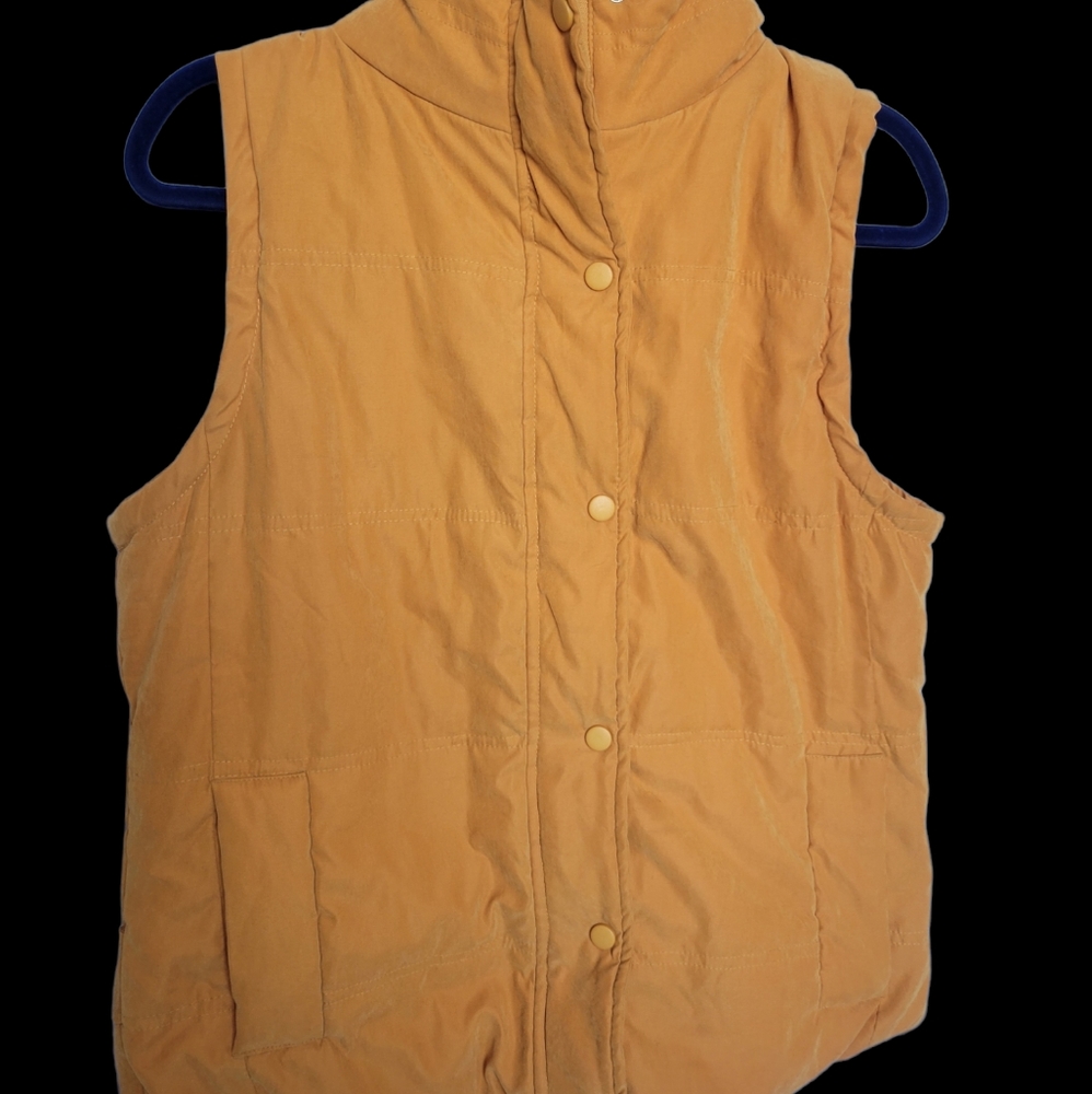 Yellow zip vest with hoodie L
